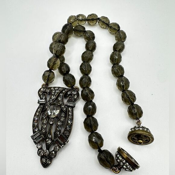 Heidi Daus Iris Swarovski Crystal, Art Deco style necklace! - Picture 8 of 14